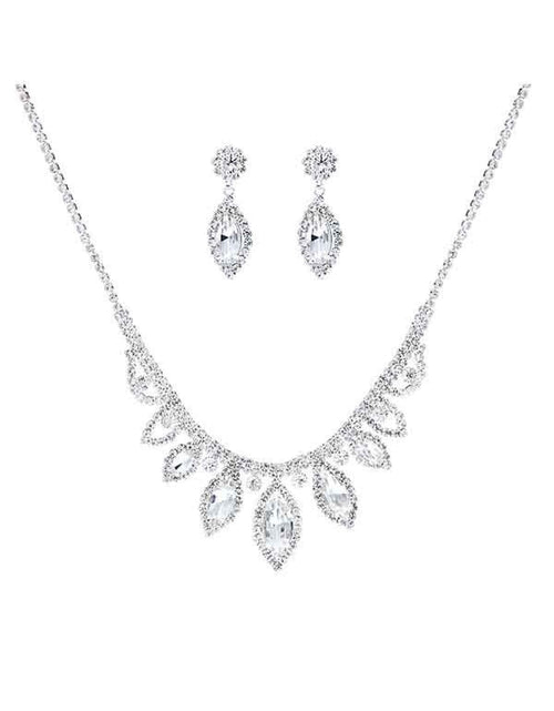 Load image into Gallery viewer, Rhinestone Marquise Round Shape Necklace Set-2
