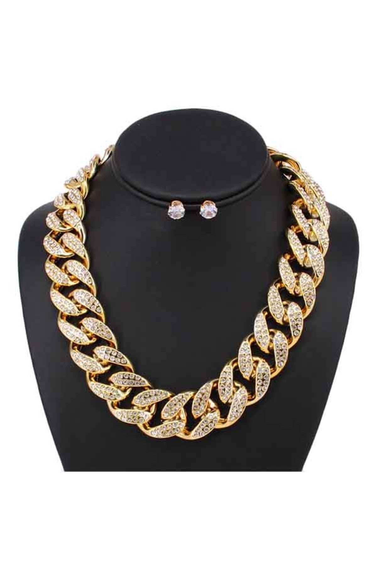 NECKLACE SET CHAIN FULL CRYSTAL-1