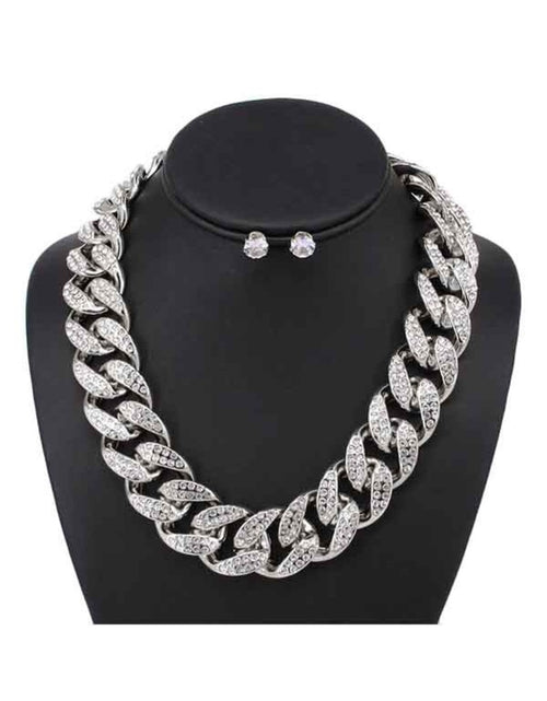 Load image into Gallery viewer, NECKLACE SET CHAIN FULL CRYSTAL-2
