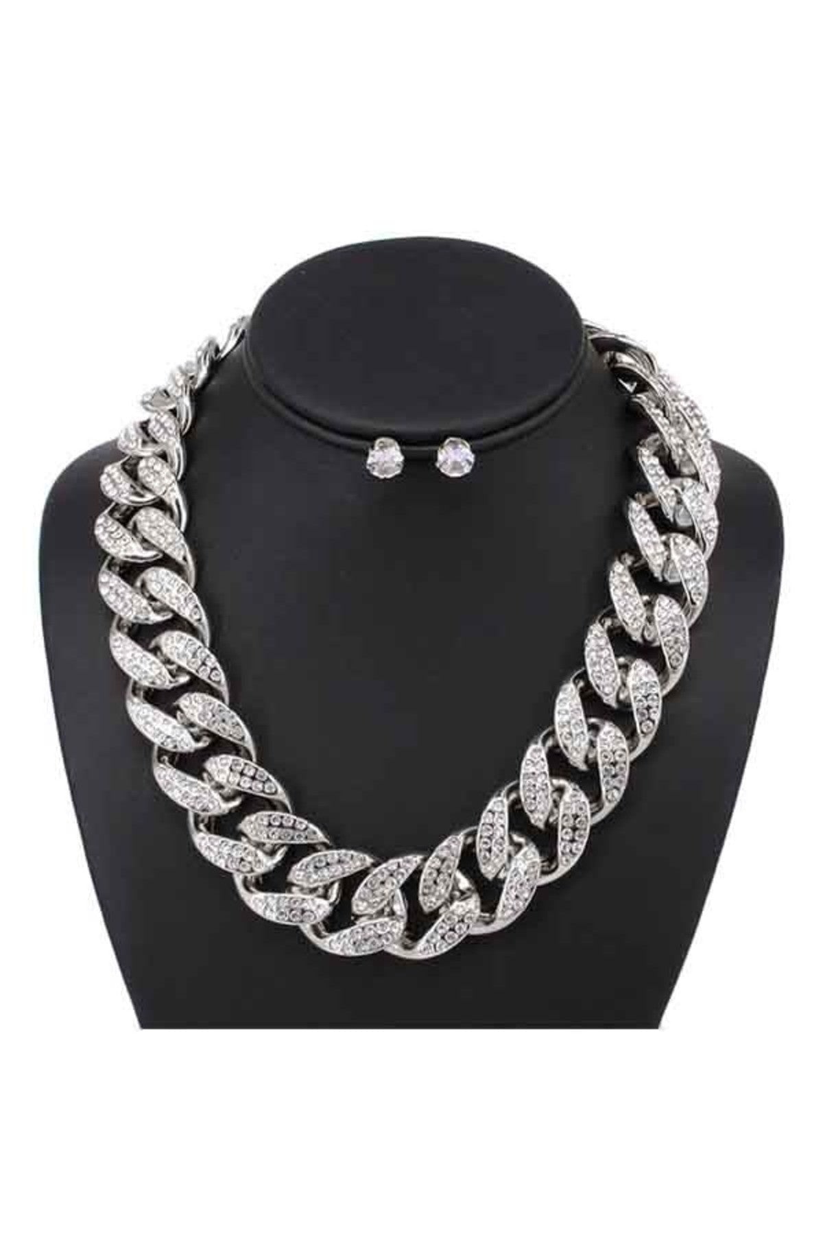 NECKLACE SET CHAIN FULL CRYSTAL-2