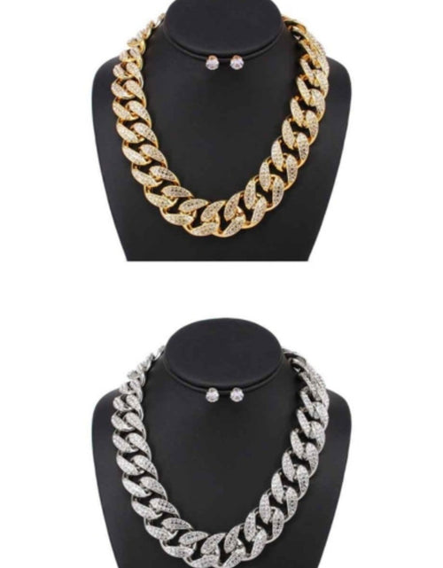 Load image into Gallery viewer, NECKLACE SET CHAIN FULL CRYSTAL-0
