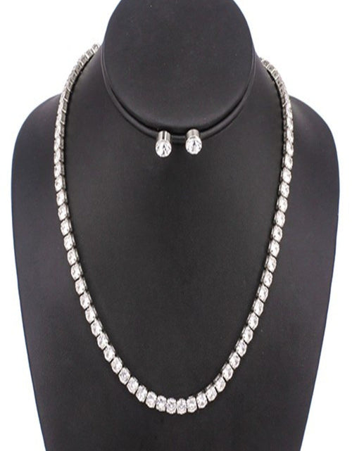 Load image into Gallery viewer, NECKLACE SET FULL CUBIC ZIRCONIA-2
