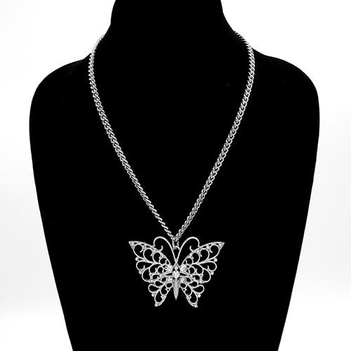 Load image into Gallery viewer, RHINESTONE BUTTERY FILIGREE CASTING NECKLACE-2
