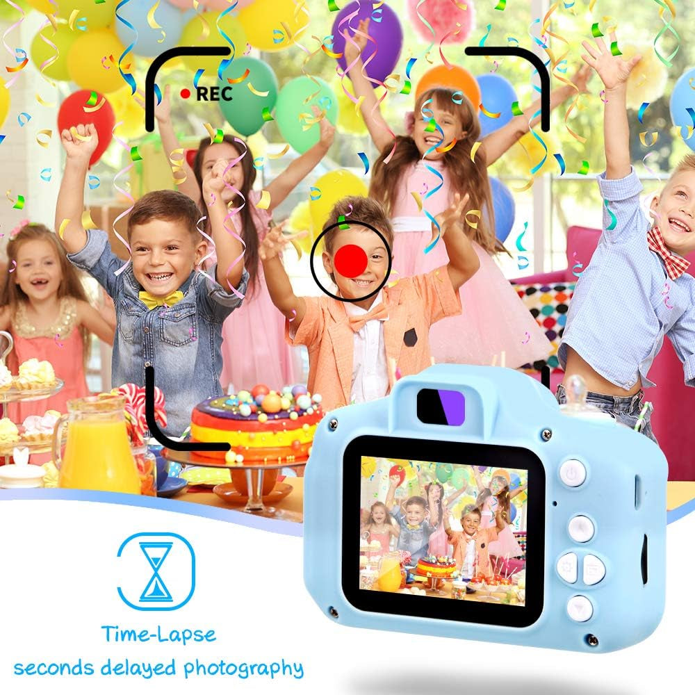 Kids Camera Digital Camera for 3-8 Year Old Girls,Toddler Toys Video Recorder 1080P 2 Inch,Children Camera Birthday Festival Gift for 3 4 5 6 7 8 Year Old Boys(32G SD Card Included)