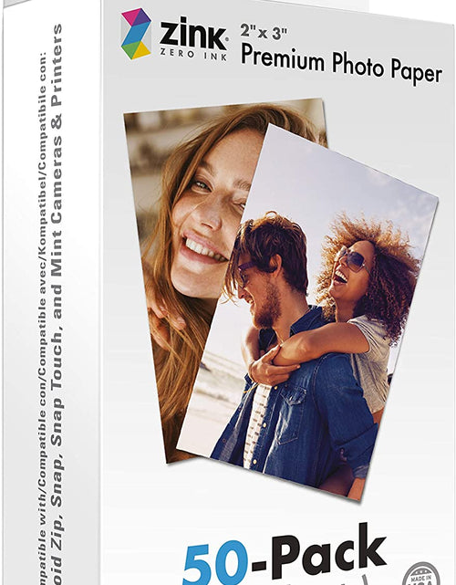 Cargar imagen en el visor de la galería, 2&quot;X3&quot; Premium Instant Photo Paper (50 Pack) Compatible with Polaroid Snap, Snap Touch, Zip and Mint Cameras and Printers
