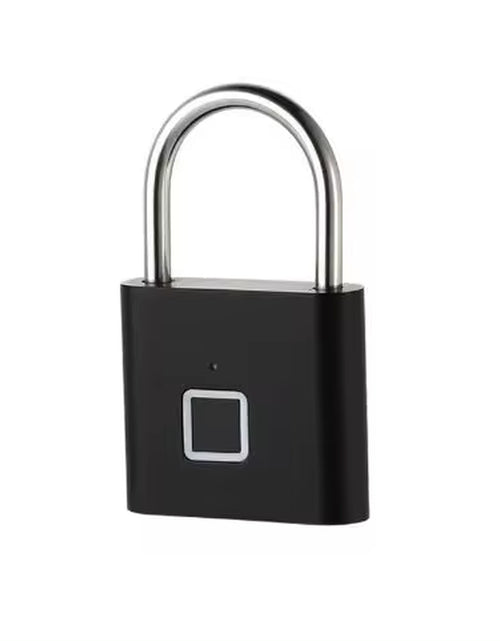 Cargar imagen en el visor de la galería, Portable Fingerprint Padlock USB Rechargeable Lithium Battery Waterproof Durable Zinc Alloy Lockbody
