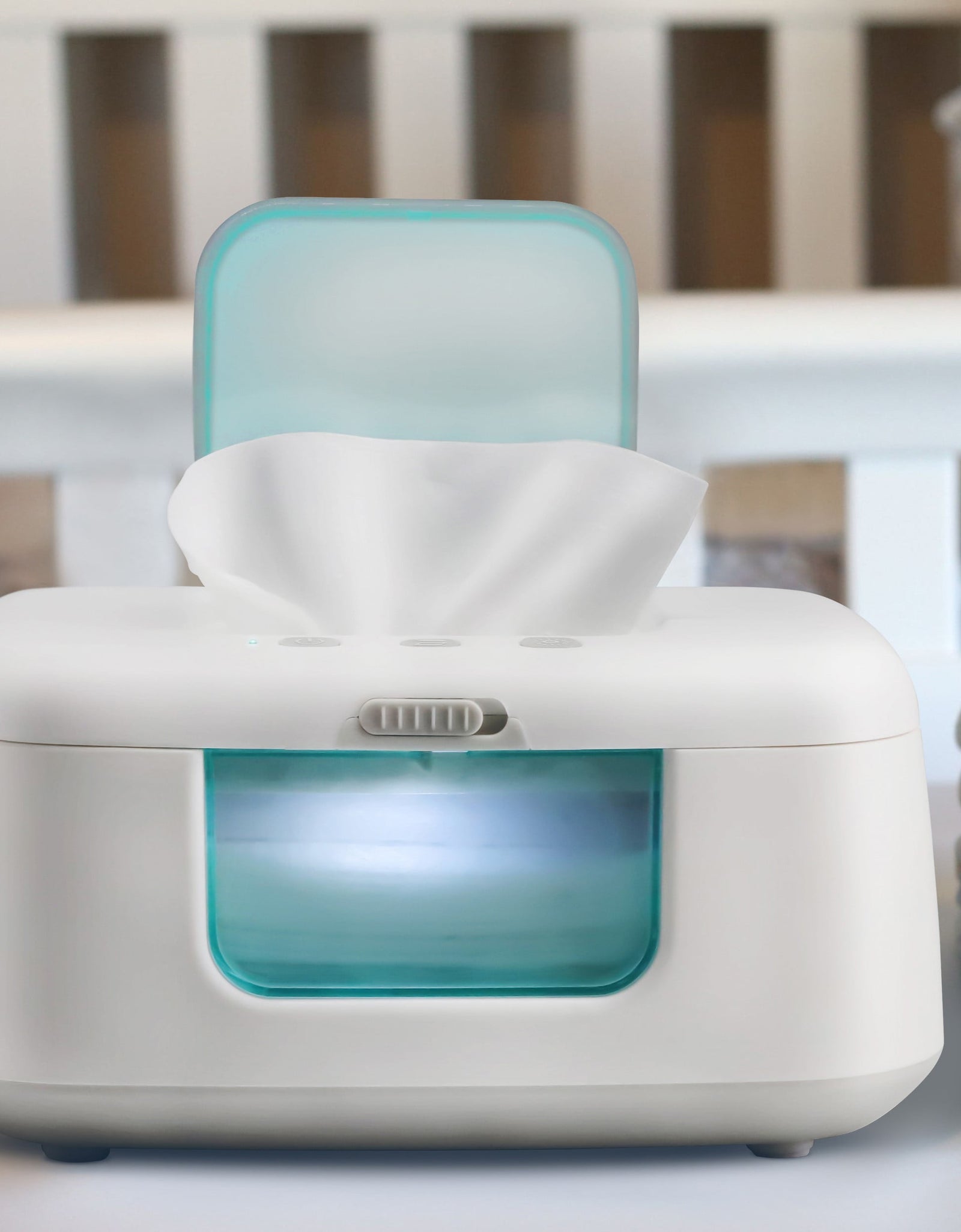 Baby Wipe Warmer & Dispenser with LED Changing Light & On/Off Switch by