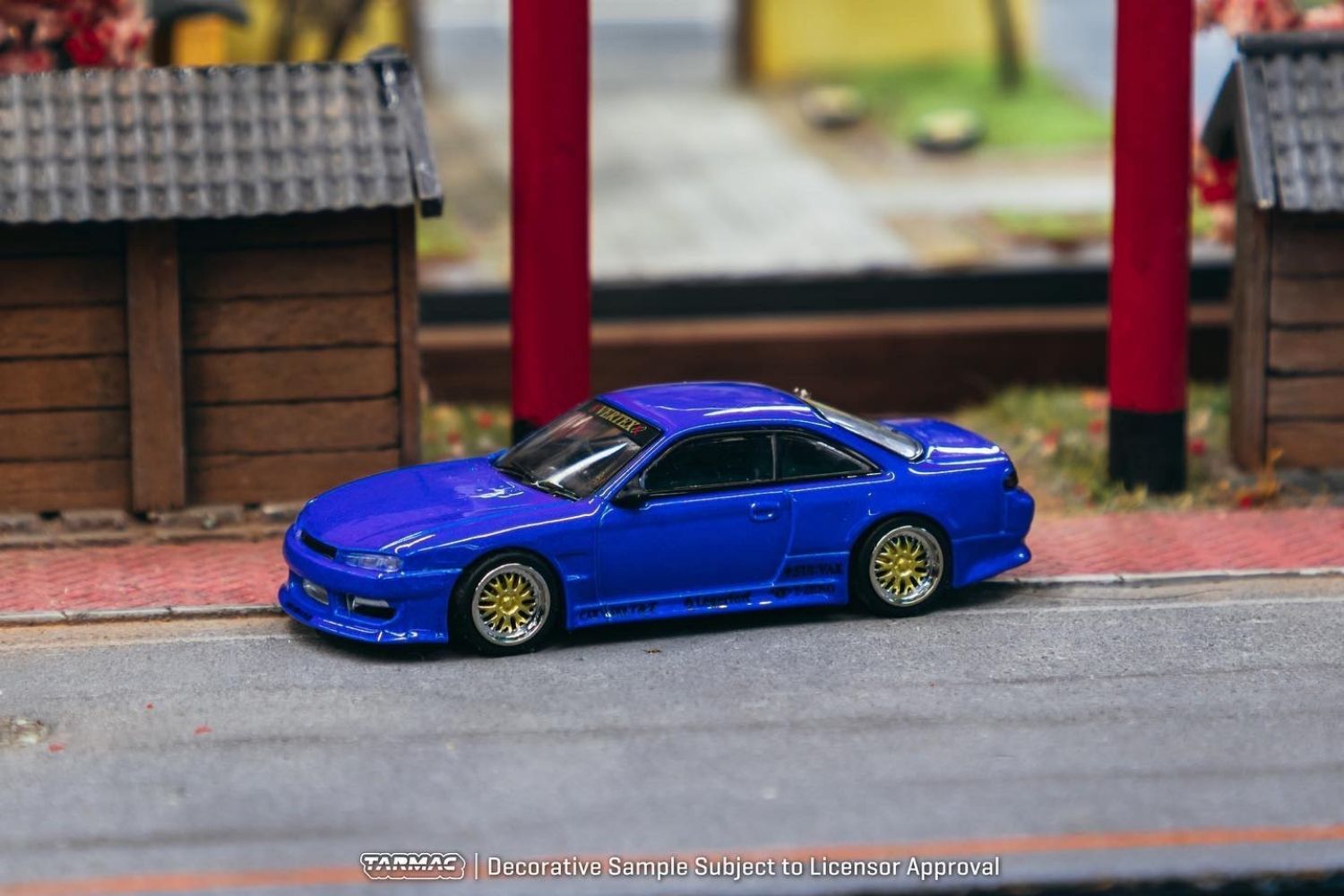 Tarmac Works Global64 VERTEX Silvia S14 Blue Metallic 1:64-3