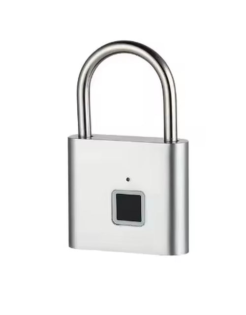 Cargar imagen en el visor de la galería, Portable Fingerprint Padlock USB Rechargeable Lithium Battery Waterproof Durable Zinc Alloy Lockbody
