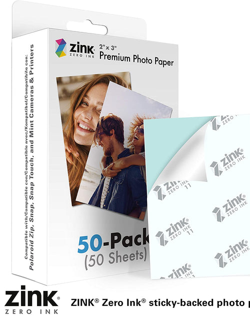 Cargar imagen en el visor de la galería, 2&quot;X3&quot; Premium Instant Photo Paper (50 Pack) Compatible with Polaroid Snap, Snap Touch, Zip and Mint Cameras and Printers
