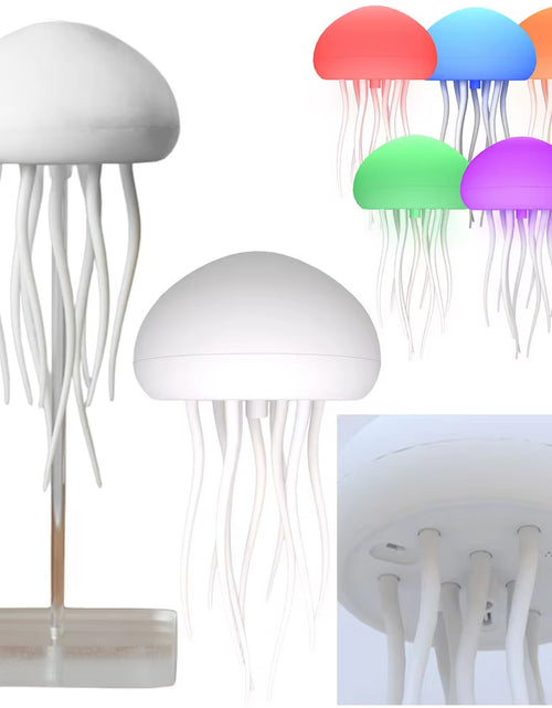 Cargar imagen en el visor de la galería, Jellyfish Lamp Voice Control Dancing RGB Gradient Jellyfish Bedside Lamp Rechargeable Table Lamp Touch Sensor Christmas Gift New
